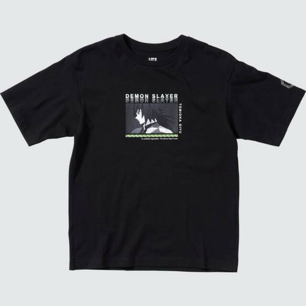NWT Uniqlo Damon Slayer Kimetsu no Yaiba T-shirt Giyu Black Small